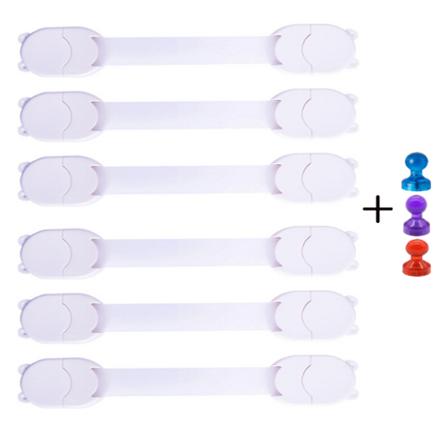 또사자 곰모양 서랍 장금 장치 6P + 냉장고 메모 자석 3P, 1세트