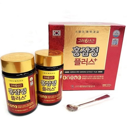 고려6년근 홍삼정 플러스 250g x 2병 설날 진세노사이드 활력충전 면역력강화 부모님선물, 4개