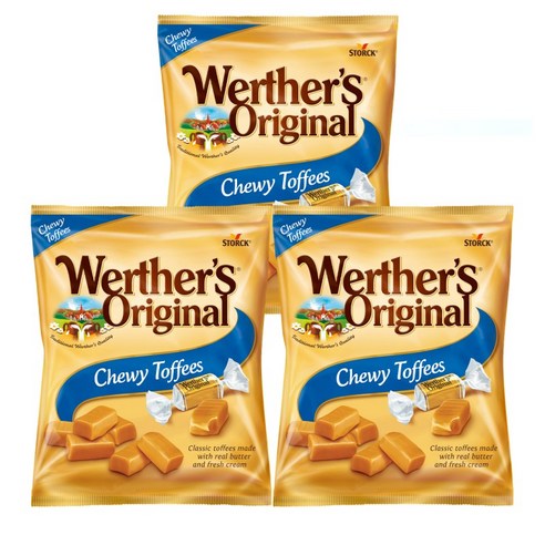 스톡 웨더스 오리지날 카라멜츄 캔디, 80g, 3개