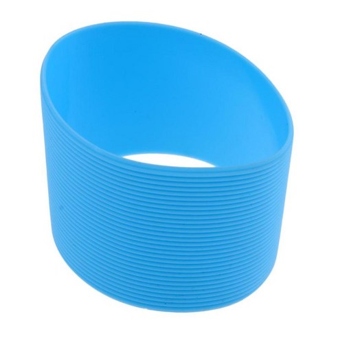 옥외 실리콘 둥근 Nonslip 물병 찻잔 컵 소매 덮개 6.5cm Dia, 라이트 블루