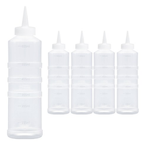 일상속반짝 국내생산 잘라쓰는 소스통 1구 뚜껑 미포함, 5개, 600ml