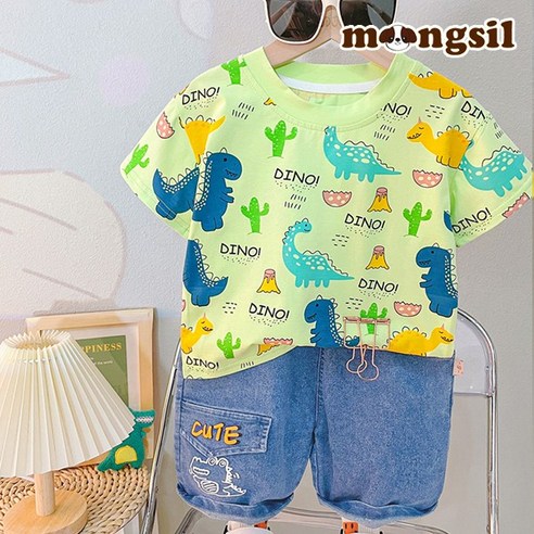 몽실이 크레용다이노 반팔상하복