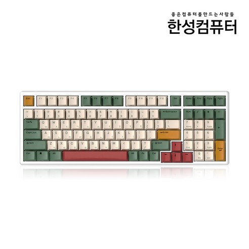 한성컴퓨터  한성컴퓨터 GK896B OfficeMaster 염료승화 EDITION 유무선 무접점 키보드 (CAMPING)