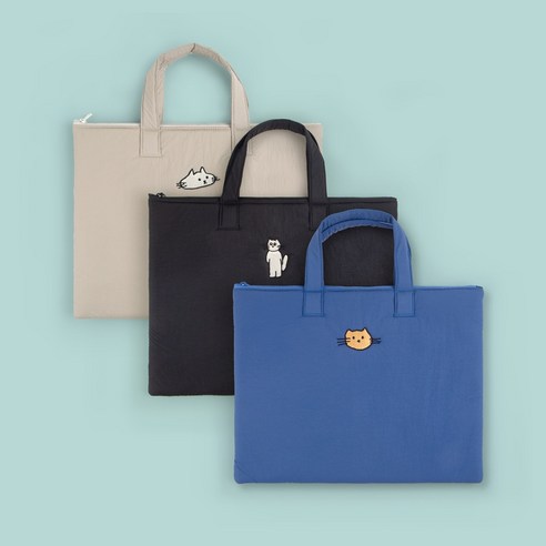 [올뉴프레임] Airy Laptop Bag 어쩌다 고양이 (13/15형), 딥블루