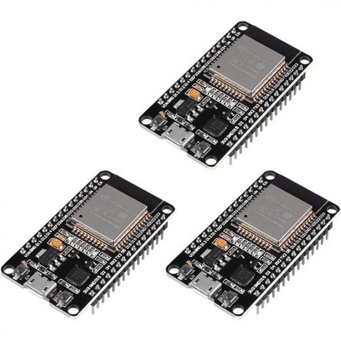 3PCS ESP32 ESP32S WiFi 개발보드 노드MCU ESPWROOM32 마이크로컨트롤러 2.4GHz 듀얼코어 와이파이 블루투스 프로세서 일체형 칩 CP2102, ESP32 Micro