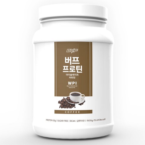 버프 프로틴 아이솔레이트 WPI 100% 유청 단백질 보충제 파우더, 03.커피_1.5kg, 1개