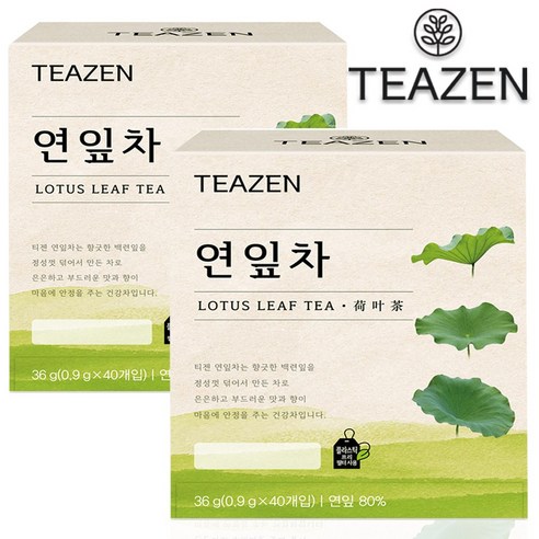 티젠 연잎차 40+40티백 총80T 꽃잎차 허브차, 80개, 0.9g
