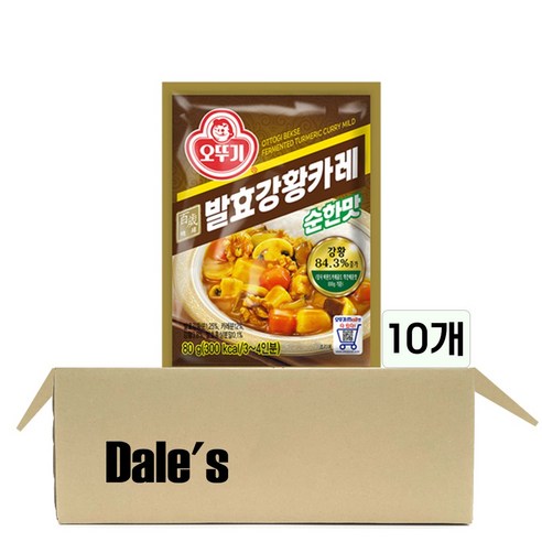 데일즈기획 오뚜기 백세 발효강황 카레 순한맛, 80g, 10개