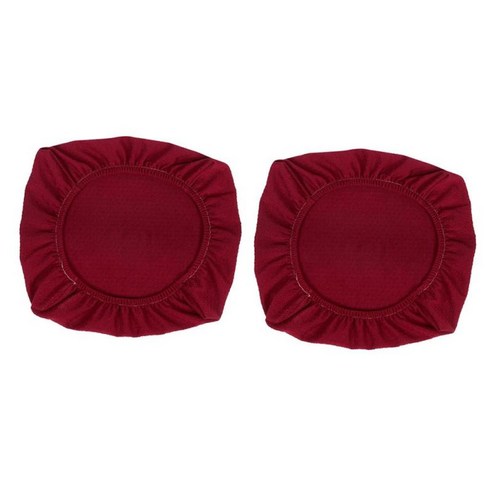 2PCS 스판덱스 의자 커버 주방 식당 의자에 대한 빨 Slipcovers 시트 커버, Burgundy_L, 폴리 에스터