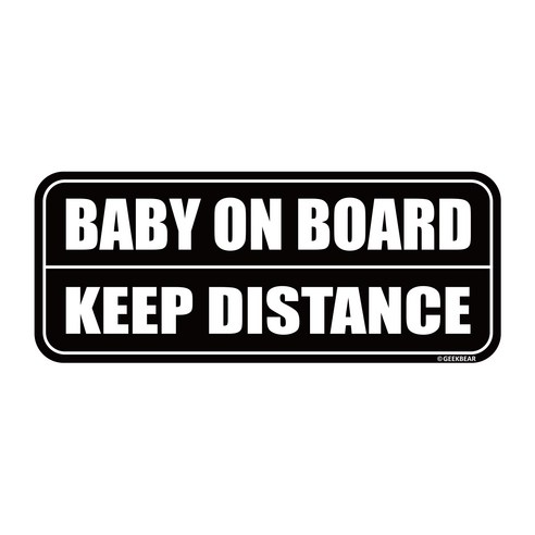 긱베어 베이비온보드 자석 아기가타고있어요 baby in car 베이비인카 반사 탈부착 마그넷 baby on board, 5. 블랙, 1개