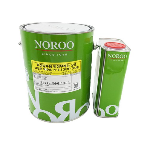 노루페인트 옥상방수 우레탄페인트 크린탄3000K 상도 4kg, 녹색, 1개, 4000g
