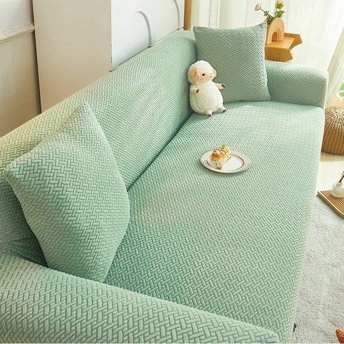 에오시나 사계절 쇼파커버 쫀쫀 2~4인용 소파패드, 올리브 그린, 1세트