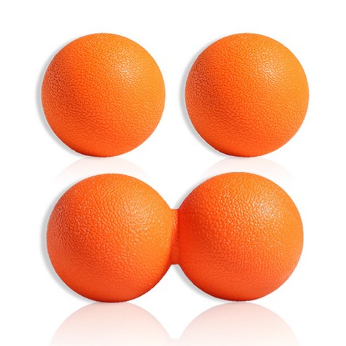 아이엠듀 마사지 싱글볼 2p + 땅콩 더블볼, 오렌지, 1세트