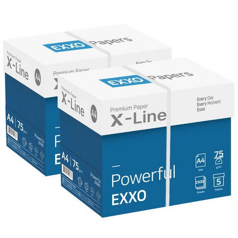 엑소 엑스라인 A4 복사용지 75g 2500매 2BOX(5000매) 구매 안내 복사용품