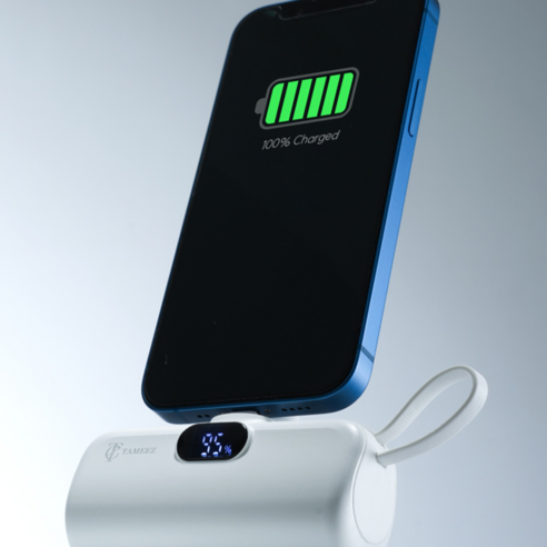 탐이즈 미니 듀얼 도킹형 일체형 보조배터리 고속 충전 5000 mAh 아이폰 갤럭시 PD18W, C타입