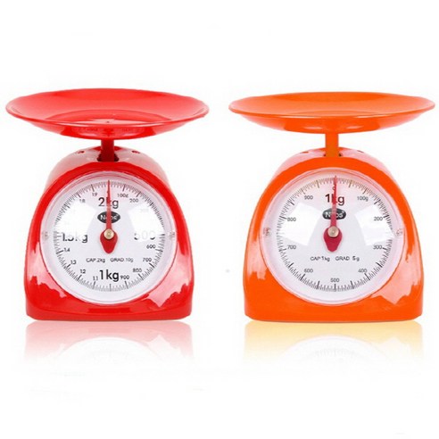 제이에스 미니주방저울, 1kg, 오렌지