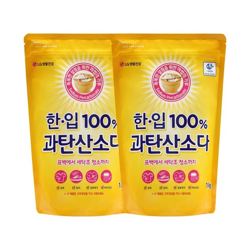   한입 100% 과탄산소다 리필형, 2개, 1kg