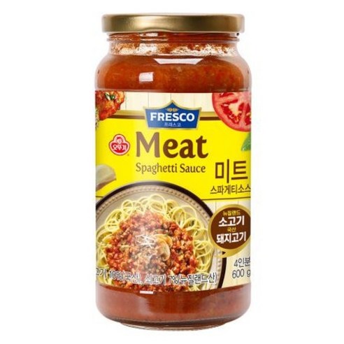 오뚜기 프레스코 미트 스파게티소스, 600g, 2개