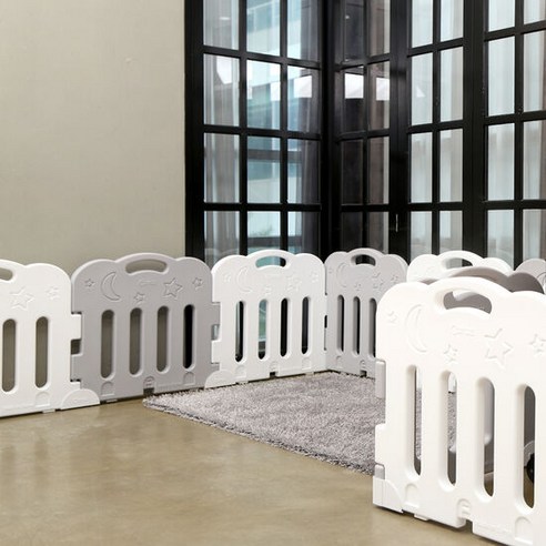 카라즈 블링 베이비룸 8P 아기 안전문 울타리 확장형 안전 가드, 선택:[블링]화이트, 8개