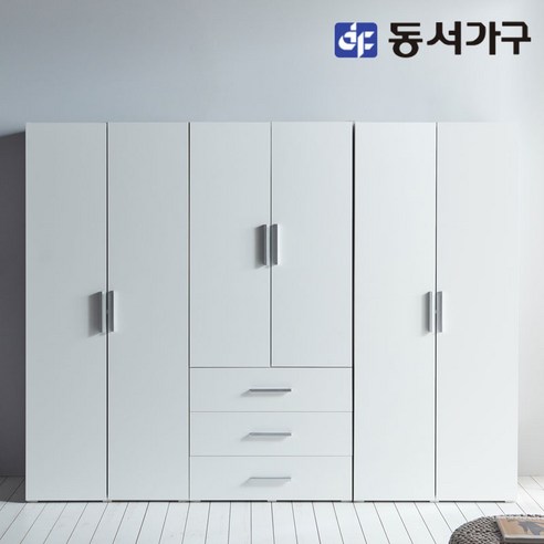 동서가구 소이 베이직 2400 옷장세트 3단 서랍형 YUR045