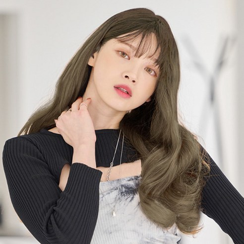 가발매니아 에이프릴 롱 웨이브 통가발 60cm, 허니브라운