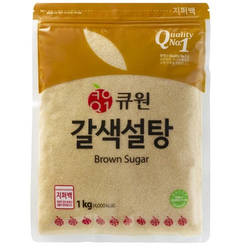   큐원 갈색설탕, 1kg, 1개