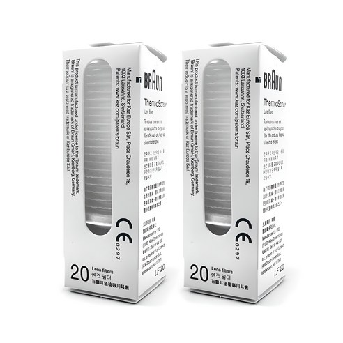 BRAUN 써모스캔 귀 체온계 전용 렌즈필터 LF40, 2개