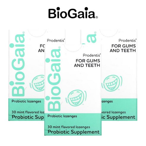 바이오가이아 프로덴티스 민트맛 구강유산균, 유통기한22년10월까지, 3개, 상세참조