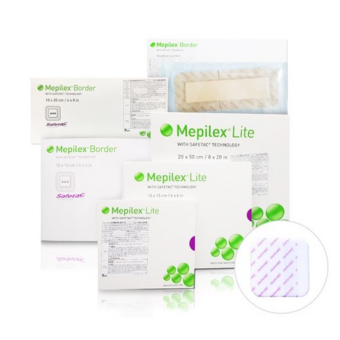 메피렉스 라이트 Mepilex Lite 메필렉스 라이트 10 x 10cm 5매 / 1Box