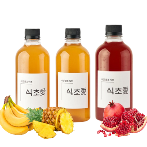 칠평상사 애사비 천연 발효 사과식초 발사믹 수제 애플사이다비니거 1000ml, 4. 석류 식초, 1L, 1개