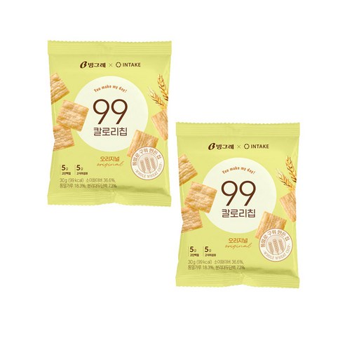 빙그레 99칼로리칩 오리지널, 30g, 12개