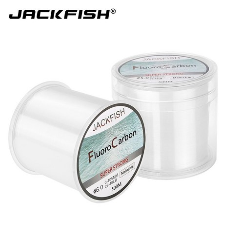 JACKFISH-500M 플루오로카본 낚시 줄 초강력 브랜드 메인 깔끔한 플라이 낚싯줄 5-30LB, 하나, 색깔3