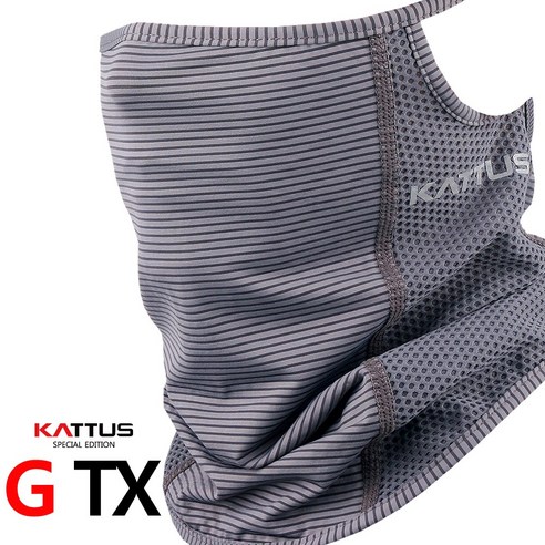 KATTUS G-TX 쿨넥워머 사계절 귀걸이타입 냉감 스포츠 마스크 자외선 차단 쿨 골크 목토시 바라클라바 멀티 부드러운 착용감, 그레이, 1개