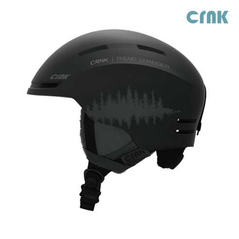 CRNK 크랭크 스카디 스키 스노우보드 스노보드 헬멧 초경량 통풍, 그래픽_블랙