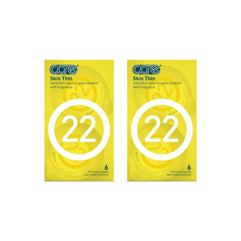 CARE 22 스킨씬 콘돔, 6개입, 2개