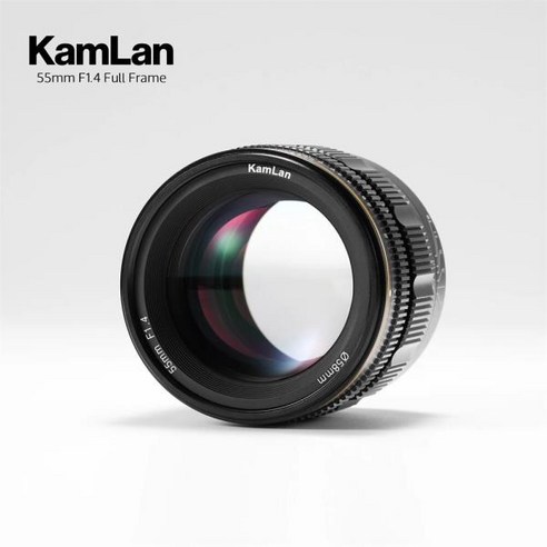 (전문업체) Kamlan 풀 프레임 수동 초점 렌즈 소니 E 니콘 Z 캐논 R 마운트 미러리스 카메라용 55mm f1, 03 Canon R Mount, 1개