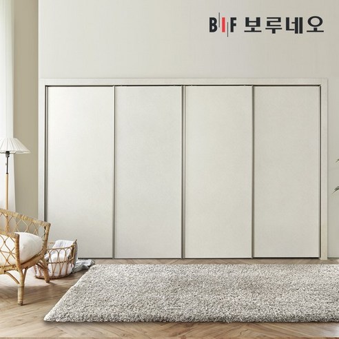 보루네오 300cm 패브릭 슬라이딩 붙박이장 10자, 아이보리 300cm Best Top3