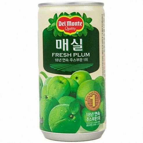 델몬트 매실 오리지널 175ml 캔음료 매실음료 과즙음료, 90개