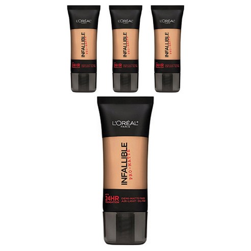 로레알파리 인팰러블 프로-매트 업 투 24HR 파운데이션, Natural Buff, 4개
