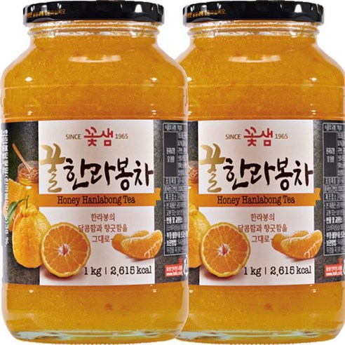 꽃샘 꿀한라봉차 2kg(1kgx2병), 1kg, 2개