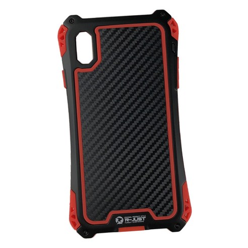 아이폰 X/xs에 대 한 전화 실리콘 금속 케이스 Shockproof 보호 커버, 15.7x8.6x1.1 cm, 설명, 블랙