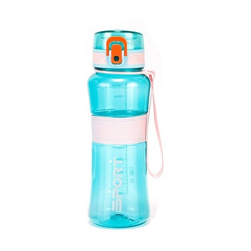 FREELIFE 원터치 빨대컵 야외 피트니스 물병 대용량 스포츠 휴대용 XP-451, 파란, 400ml