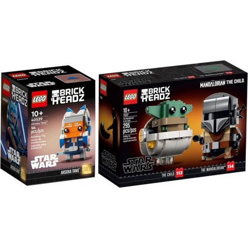 레고테크닉 레고스타워즈 레고프렌즈 파워정품 Lego Star Wars Ahsoka Tano (40539) + Mandalorian & (75317) Brickheadz Exclus