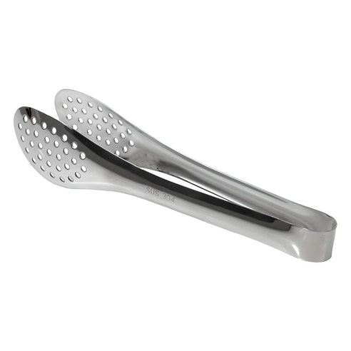 키친유 스텐 304 타공 샐러드 집게 180mm, 실버, 1개