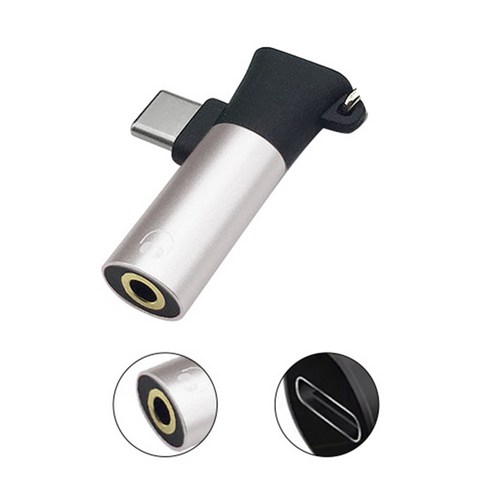 2 in 1 타입 C ~ 3.5mm 화웨이 P30 Xiaomi-Mi 8 6 휴대용 경량 어댑터, 은