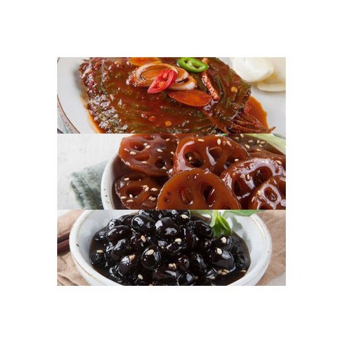 한성기업 양념 깻잎 150g, 연근 조림 150g, 콩자반 150g 세트