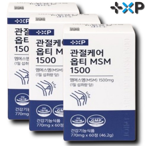 관절보궁 효능 관절케어 미국 옵티 MSM 1500 보스웰리아 함유 관절통증, 1박스, 60회분
