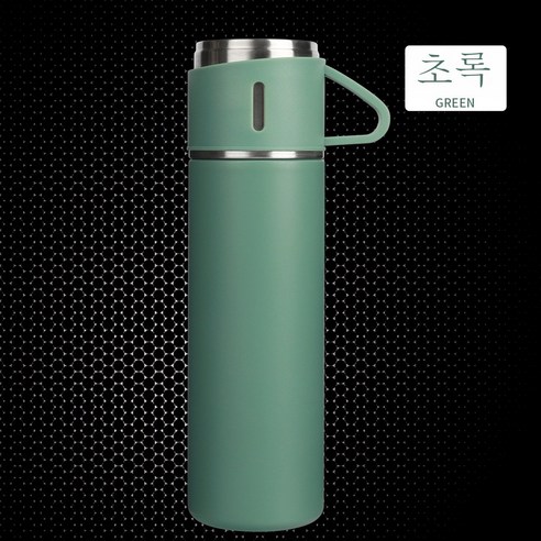 ZZJJC 아이디어 보온병 아이디어 텀블러 아웃도어 보온병, 녹색, 500ml