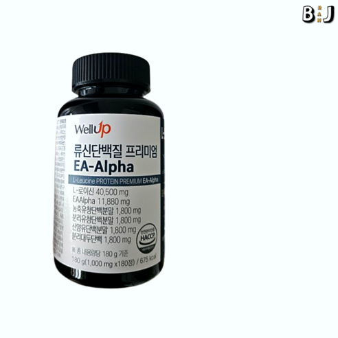 [정품] RAWEL 웰업 류신단백질 L-로이신 프리미엄 EA-Alpha 1000mg x 180정 [백화점], 1개