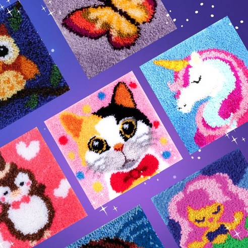 유엘스타일 스킬자수 쪼꼬미 방석 DIY 패키지 30 x 30 cm, 1개, E8여우